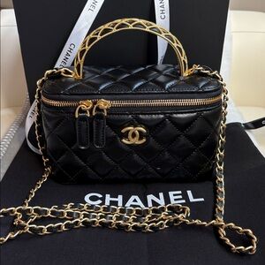 Brand New  CC GWP Vanity Case - Mini Bag-  Crossbody Bag comes in a box; dusty